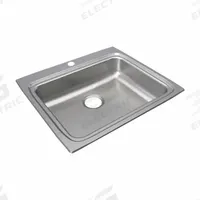 JUST MANUFACTURING Bowl Drop-In Sink: 25 in Overall Lg, 22 in Overall Wd, 4 1/2 in Bowl Dp, 1 Bowls (MPN SLFADA2225A453-J). Key specifications — Brand: JUST MANUFACTURING; Color Family: Silver/Gray.