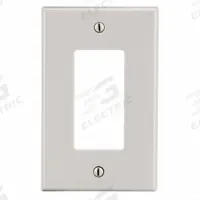HUBBELL Wall Plate: Decorator-Rocker, 1 Gang, Almond, Midsize Size (MPN PJ26LA). Key specifications — Brand: HUBBELL; Material: Polycarbonate.