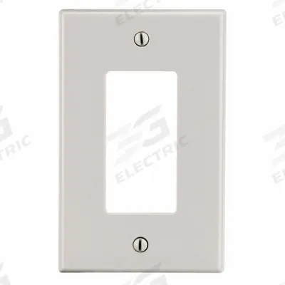HUBBELL Wall Plate: Decorator-Rocker, 1 Gang, Almond - General Purpose Wall Plates