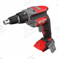 CRAFTSMAN Screwgun: 1/4 in Drive Size, 4,400 RPM No Load Speed, Brushless, 20 V DC Volt, Pistol Grip (MPN CMCF600B). Key specifications — attr1190356: Drywall Screw Gun; attr1169645: Brushless.