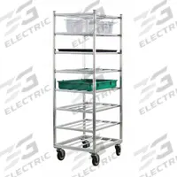 NEW AGE Universal Cart: 8 Shelves, 67 in Overall Ht, 27 in Overall Lg, 20 5/8 in Overall Dp (MPN 1358). Key specifications — NSF Certified: Yes; Brand: NEW AGE; Caster Type: (4) Swivel; Product Type: Universal Cart.
