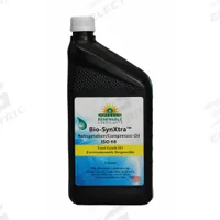 RENEWABLE LUBRICANTS Compressor Oil: 1 qt, Bottle, 68 ISO Viscosity Grade, 156 Viscosity Index (MPN 87851). Key specifications — attr59744: 156; attr59746: 68; attr59736: Yes; attr59735: Bottle; attr59738: Bio-SynXtra FG.