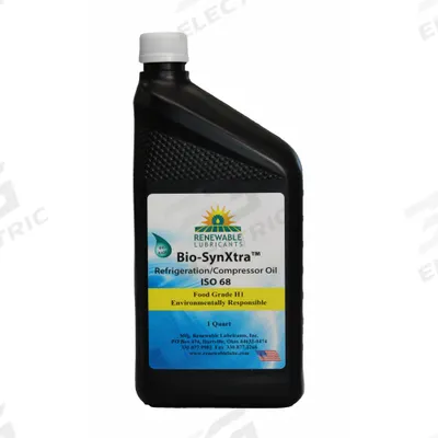 RENEWABLE LUBRICANTS Compressor Oil: 1 qt, Bottle, 68 ISO Viscosity Grade - Air Compressor Oils