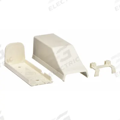 LEGRAND Entrance End: 800, 1 1/4 in Wd, 1/2 in Ht, Plastic - End Fittings for Nonmetallic Single-Channel Raceways