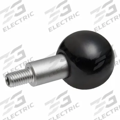 JW WINCO Revolving Ball Knobs: Ball, Plastic w/ SS Thread, 1/2"-13 Thread - Revolving Ball Knobs with Threaded Stud