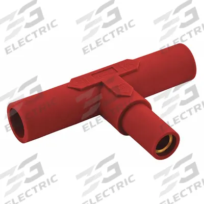 HUBBELL Paralleling Tee: Male-Male-Female, Red, 600V AC/600V DC, 150 A - Parallel Tees