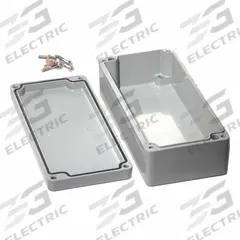 HAMMOND Enclosure: Die-Cast Aluminum, 6 in x 3 in x 2 in, NEMA 12/13/4/4X/6/6P, Screw On (MPN 1590Z130GY). Key specifications — Brand: HAMMOND; Closure Method: Screws; Knockouts: Not Included.