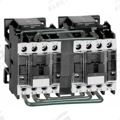 Dayton Magnetic Contactor: Reversing, 3 Poles, 3NO Contacts, 18 A - Reversing IEC Contactors