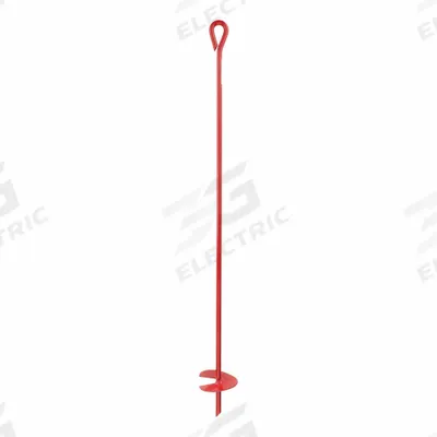 APPROVED VENDOR Earth Anchor: Red, Steel, 40 in Overall Lg, 4 in Overall Dia - Earth Anchors