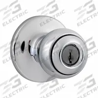 KWIKSET Door Knob Lockset: Passage Knob Locksets, Chrome (MPN 200P-26D-6AL-RCS). Key specifications — Lockset Style: Rose; ANSI Lockset Function: Hall.