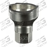 3M Spray Gun Cup Adapter: Spray Gun Adapter, Adapters for Spray Gun Cups, PPS, Stainless Steel, S23 (MPN 26109). Key specifications — Brand: 3M; Compatible with Series: PPS; Material: Stainless Steel; Adapter Type: S23; Thread Size: 1/4 in; Product Type: Spray Gun Adapter.