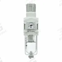 SMC Filter Regulator: AW-D Series, 3/8 in NPT, 5 micron, 1 MPa Max Op Pressure, Auto Drain (MPN AW40-N03DE-Z-D). Key specifications — attr109419: SMC; attr109429: Die-Cast Aluminum; attr109463: Yes; attr109468: AW-D.