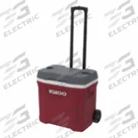 IGLOO Roller Chest Cooler: Red, 42 Cans, 30 qt Cooler Capacity, 3 day Ice Retention (MPN 00034660). Key specifications — Brand: IGLOO; Drain Plug: Not Included; Wheels Included (FILTER): Yes.