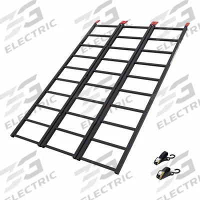 BLACK WIDOW Automotive Loading Ramp: 0.5 ton Load Capacity, Tri-Folding, Steel - Vehicle Loading Ramps