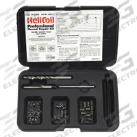 HELI-COIL Thread Repair Kit: Tanged Tang Style, Free-Running, #6-32 Thread Size, Stainless Steel (MPN 5401-06). Key specifications — Material Grade/Class: 18-8; Thread Direction: Right Hand; Insert Types Included: Helical Inserts; STI Tap Size: #6-32; Compatible Material: Metal; System of Measurement: Inch; Brand: HELI-COIL; Thread Type: Coarse.