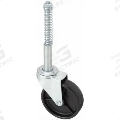 APPROVED VENDOR Stem Caster: Swivel, 3 in Wheel Dia., 7/8 in Wheel Wd, Polyolefin - Extended-Stem Threaded Stem Casters for Ladders