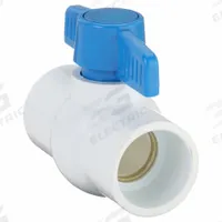 APPROVED VENDOR Manual Two-Way Ball Valve: 1 1/4 in, PVC, Straight, Socket x Socket, One-Piece, Tee (MPN 107-636-NP). Key specifications — Brand: APPROVED VENDOR; Handle: Tee.