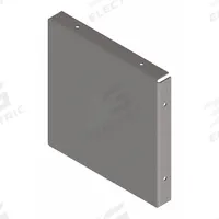 HOFFMAN Wireway Closure Plate: 2 1/2 in Wd, 2 1/2 in Ht, 16 ga Gauge, 1, Without Knockouts, Steel (MPN F22GCPNK). Key specifications — Brand: HOFFMAN; Finish: Painted; With/Without Knockouts - Broad: No.