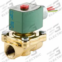 REDHAT Solenoid Valve: 2-Way, Normally Open, 3/4 in Pipe Size, 24V DC, Watertight, High Flow (MPN 8210G035LF 24/DC). Key specifications — attr985516: 3/4 in; attr985521: 24V DC; attr985484: REDHAT; attr985485: Watertight.