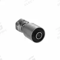 PARKER Hydraulic Crimp Fitting: Steel x Steel, Straight, -10 For Hose Dash Size, Female x Genderless (MPN 1JC43-10-10). Key specifications — Fitting Gender: Female x Genderless; Fitting Connection Type: ORS x Crimp; For Hose Dash Size: -10; Thread Size: 0.511"-27; Brand: PARKER.