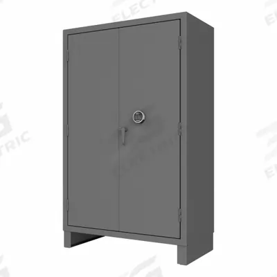 DURHAM MFG Storage Cabinet: 48 1/4 in x 24 1/4 in x 78 in, Swing Handle & Electronic Keypad - Industrial Shelf Cabinets