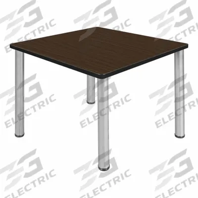 KEE Cafe/Breakroom Table: Laminate, Walnut, 29 in Overall Ht - Max, 36 in Overall Wd - Cafe & Breakroom Tables