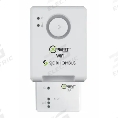 SJE-RHOMBUS High Water Alarm: High Level, 3.7V DC, Auto, 80 dB, Audio/Visual, 2 Alarm Inputs - Wi-Fi Enabled Liquid-Level Alarms