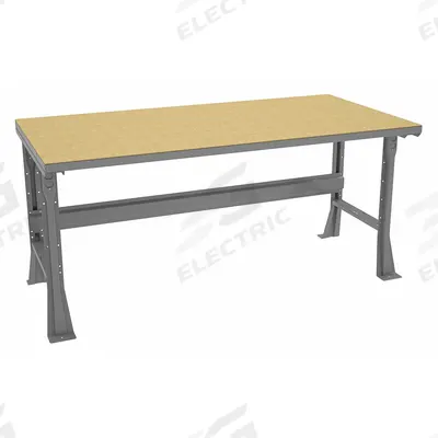 TENNSCO Workbench: Fixed Ht, Particleboard, 72 in x 36 in, 1,800 lb Overall Load Capacity - Open-Base Workstations