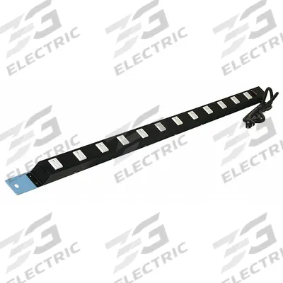 PRO-LINE Power Strip: 72 in Overall Wd, 1 1/2 in Overall Dp, Aluminum - Power Strips & Mounting Panels for Workbenches