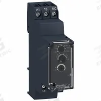 SCHNEIDER Time Delay Relay: DIN-Rail Mounted, 24 to 240V AC/DC, 5 A, 6 Pins/Terminals (MPN RE22R1MKMR). Key specifications — Delay Function: Pulse On De-Energization; Input Voltage: 24 to 240V AC/DC; Brand: SCHNEIDER.