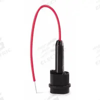 BUSSMANN In-Line Fuse Holder: 12 A, 300 V AC, 1 Poles, Wire Leads, 18 AWG (MPN HLR). Key specifications — Series: LGR; Wire Size: 18 AWG; Manufacturer Part Number: HLR; Brand: BUSSMANN; Connector Type: Wire Leads.
