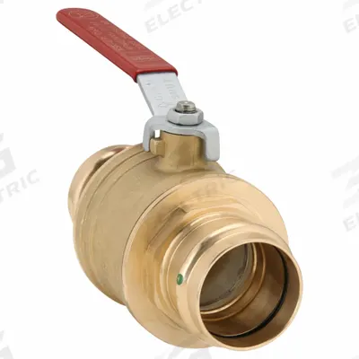 VIEGA PROPRESS Manual Two-Way Ball Valve: 2 in, Brass/Bronze, Straight, Press x Press - Bronze Ball Valves