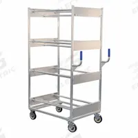 NEW AGE INDUSTRIAL Picking Cart: 800 lb, 34 in L x 20 in W Shelf, 4 Shelves, Gray/Off White (MPN 54116). Key specifications — Caster/Wheel Configuration: (2) Rigid; Brand: NEW AGE INDUSTRIAL.