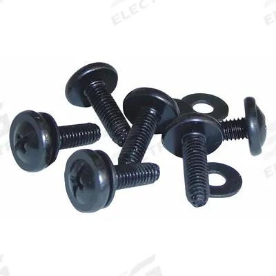 VIDEO MOUNT PRODUCTS Rack Screws: #10-32 Thread Size, Black, Steel - Screws & Cage Nuts for Racks & Enclosures