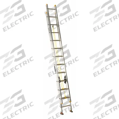 LOUISVILLE LADDER Extension Ladder: 24 ft Ladder Size, Aluminum, 250 lb Load Capacity - Lightweight Aluminum Extension Ladders
