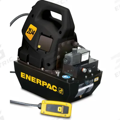 ENERPAC Hydraulic Pump: 10,000 psi Max. Op Pressure, 60 cu in/min Max. Flow Rate - Corded High-Power Portable Electric Hydraulic Pump Units