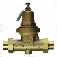 WILKINS Water Pressure Reducing Valve: FNPT, 3/4 in Pipe Size, Bronze, 25 psi to 75 psi, NPT (MPN 34-70XLDUC). Key specifications — Brand: WILKINS; Union Type: Double Union; Low-Lead Compliance: Low-Lead Compliant.
