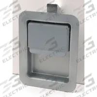 BUYERS PRODUCTS Vehicle Storage Latch: Paddle Latch, Truck Boxes, 5 1/2 in Overall Ht, Steel, Silver (MPN N3980). Key specifications — Type: Paddle Latch; Compatible with Product Type: Truck Boxes; Includes: Keys; Material: Steel; Color: Silver; Brand: BUYERS PRODUCTS.