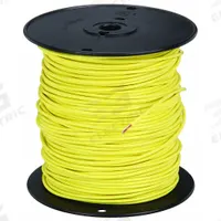 SOUTHWIRE Hookup Wire: 14 AWG Conductor Size, Yellow, 500 ft Overall Lg, 600 V Volt (MPN 411030502). Key specifications — Brand: SOUTHWIRE; Product Type: Machine Tool Wire; Standards: UL 1019; Manufacturer Part Number: 411030502.
