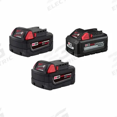 MILWAUKEE Battery Kit: M18, 5 Ah_6 Ah, 3 Batteries Included, 18V DC (MPN 48-11-1852 - Milwaukee Cordless Tool Batteries