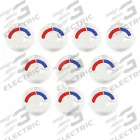 DELTA Faucet Temperature Indicator Decal: Knob Faucet Handle, 0 Handles, 10 PK (MPN RP20542). Key specifications — attr1163972: Delta Monitor 1300 and 1400 Series Bathtub and Shower Faucets; attr1163979: DELTA; attr1163973: Faucet Temperature Indicator Decal.