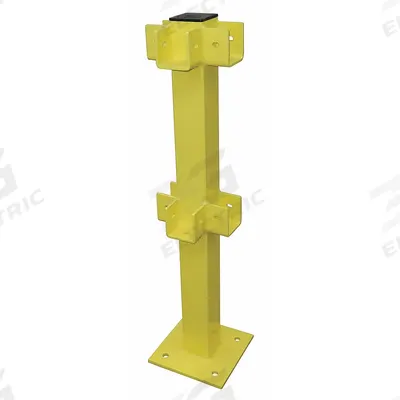 APPROVED VENDOR Three Way Post: 4 in Post Wd, Three-Way, 4 in Post Dp, 2 Rail Levels - Lift-Out Guardrail Posts