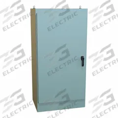 HAMMOND Electrical Enclosure: Steel, 72 in x 36 in x 24 in, NEMA 12, Solid Cover, Hinged, Dust Tight (MPN 1418YD24). Key specifications — Brand: HAMMOND; Closure Method: Handle; Knockouts: Not Included.
