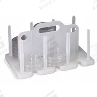 Tube Rack: 2 1/2 in Overall Ht, Polypropylene, White, (42) Petri Dishes, 6 Compartments, Benchtop (MPN F18991-0000). Key specifications — Material: Polypropylene; Mounting Location: Benchtop; Color: White; Product Type: Petri Dish Rack; Total Holding Capacity: (42) Petri Dishes; Brand: SP SCIENCEWARE.