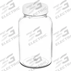 QORPAK Wide Mouth Bottle: PET, 250 mL, 8.5 fl oz, Closure Included, Colorless, 45-400, Polypropylene (MPN PLC-06594). Key specifications — Brand: QORPAK; Graduated: No; Body Color: Colorless.
