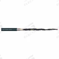 CHAINFLEX Control Cable: 18 AWG, 5 Conductors, Order by the Foot, TPR Jacket, 1,000 V (MPN CF10-UL-07-05). Key specifications — Conductor Material: Copper; Conductor Configuration: Single; Minimum Bend Radius Factor - Fixed: 3 x OD; Minimum Bend Radius Factor - Flexible: 4 x OD; Includes Ground: Yes; Minimum Bend Radius Factor - E-Chain: 5 x OD; Resistance Properties: Bending Resistance; Standards: IEC 60332-1-2.