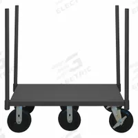 APPROVED VENDOR Platform Truck: 3,600 lb, 72 in L x 36 in W x 9 1/8 in H Deck, Solid, 14 ga Deck (MPN PST6W-3672-95). Key specifications — Side Panel Type: No Side Panels; Brand: APPROVED VENDOR; Color: Gray; Caster/Wheel Configuration: (2) Rigid.