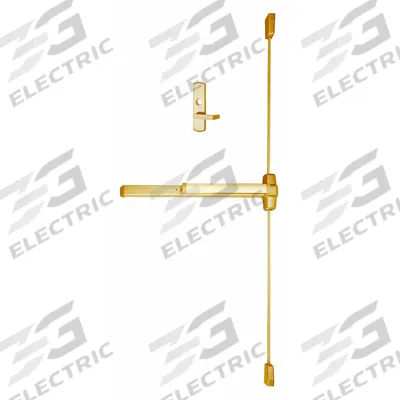 VON DUPRIN Surface Vertical Rod: 4 ft Max Door Wd - Surface Vertical Rod Push Bars