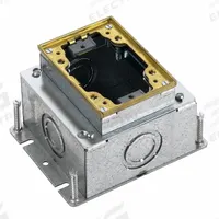HUBBELL WIRING DEVICE-KELLEMS Floor Box: Rectangular, (4) 3/4 in to 1 1/4 in For Conduit Sizes (MPN FB2431). Key specifications — For Conduit Sizes: (4) 3/4 in to 1-1/4 in; Brand: HUBBELL WIRING DEVICE-KELLEMS; Includes Cover: Cover Included.