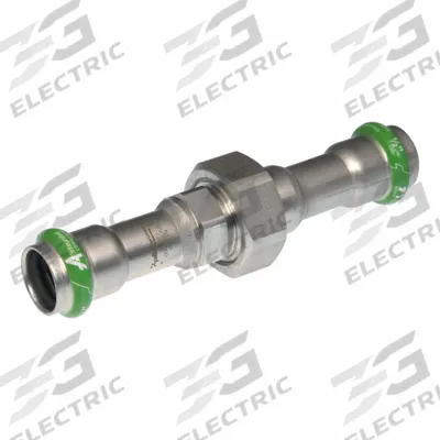 APOLLO Crimp Union Fitting: 1 in Pipe x 1 in Pipe Size, Press-fit x Press-fit - Potable Water Stainless Steel Press Fittings
